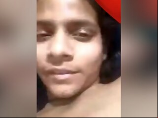 indian Cute Desi Girl Shows Her Boobs On Video Call  amateur brunette